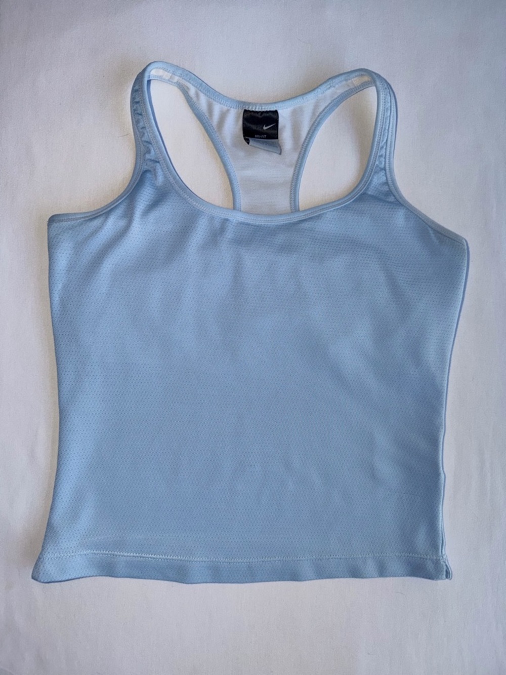 Nike Light Blue Dri-FIT Racerback Tank with Built-in Bra